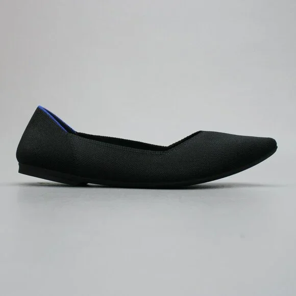 Rothy’s Ladies 9 The Point II Black Knit Pointed-toe Ballet Shoes Flats Loafers - Picture 4 of 12